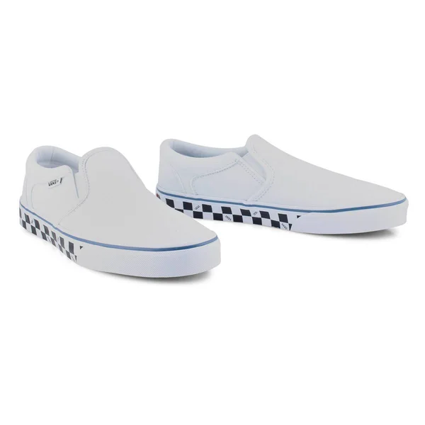 Vans Asher Check Men's Skate Shoes - Size: 11, White