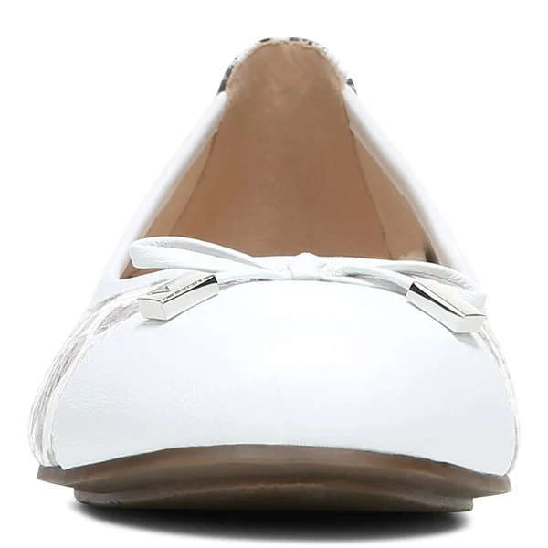 Vionic Minna Women's Flat Shoes White Leopard Snake : 9.5 N
