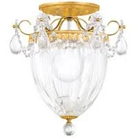 Schonbek 1242-22A Heirloom Gold/Spectra Crystal Bagatelle Crystal 3 Light Down Lighting Semi Flush Mount