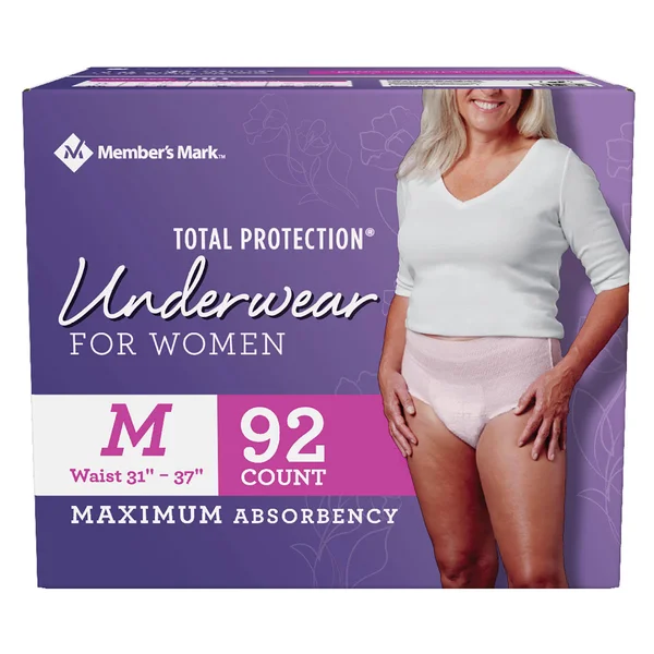 Member&s Mark Total Protection Underwear for Women, Medium
