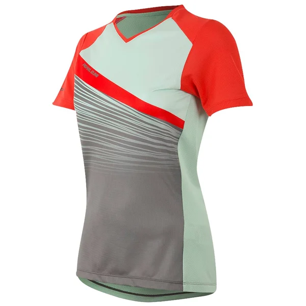 Pearl Izumi Women's Launch Jersey Poppy Red - Mist Green Fracture Xs