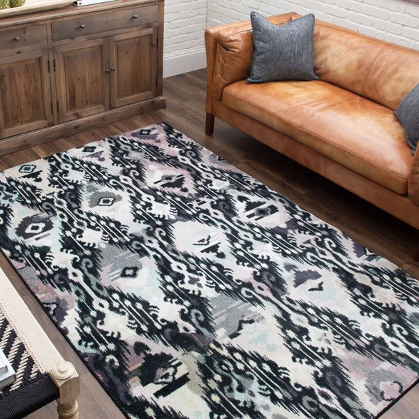 Mohawk Prismatic Hip Ikat Multi 5& x 8& Area Rug
