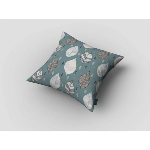 Fall Leaves Broadcloth Blown and Closed Pillow Muted Green 28x22x28x22