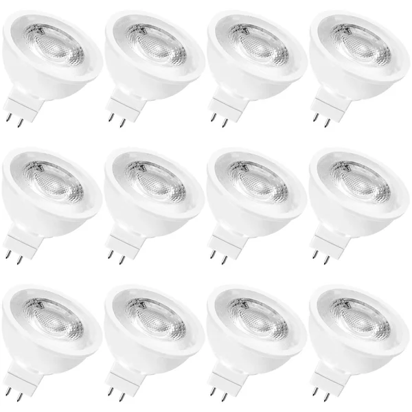 Luxrite MR16 LED Bulb 50W Equivalent, 12V, 5000K Bright White Dimmable, 500 Lumens, GU5.3 LED Spotlight Bulb 6.5W, Enclosed Fixt