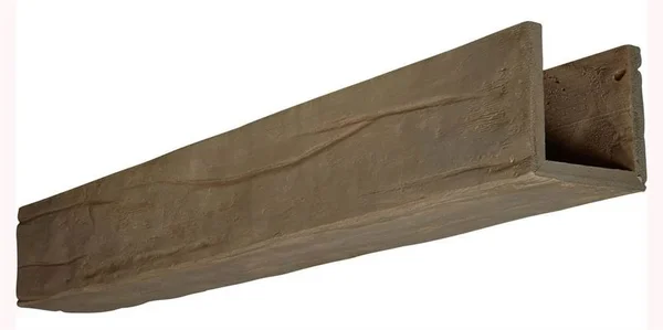 Ekena Millwork BMRW3C0060X060X144HD 6x22W x 6x22H x 12&L 3-Sided (U-beam) Riverwood Endurathane Faux Wood Ceiling Beam - Natural