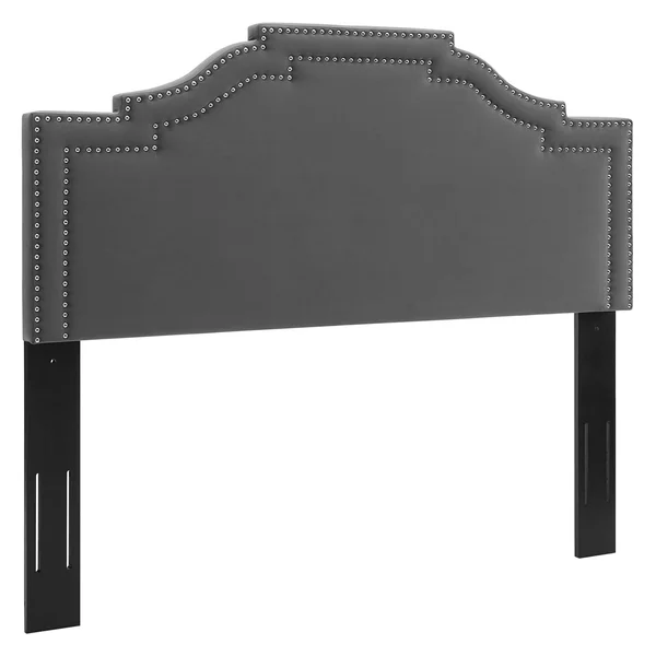 King/California King Lucia Performance Velvet Headboard Charcoal - Modway