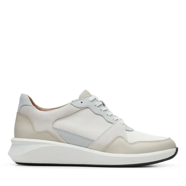 Womens White Combi Clarks Un Rio Run Size 7.5