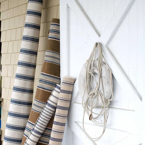 Dash & Albert Mattress Stripe Cotton Rug 6ft x 9ft