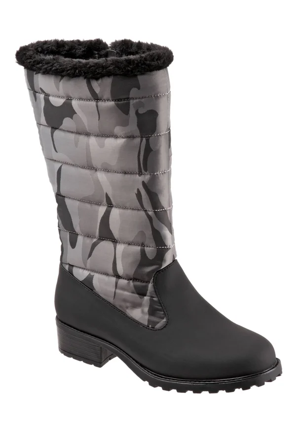 Women's Benji High Boot by Trotters in Black Dark Camo (Size 6 1/2 M)