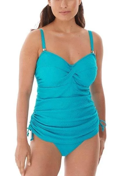 Fantasie Ottawa Underwire Twist Front Tankini Swim Top, Aquamarine (FS6356) 32G