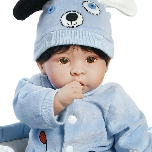 Paradise Galleries Boy Baby Doll, Finn & Sparky, 17 inch Baby in Gentletouch Vinyl