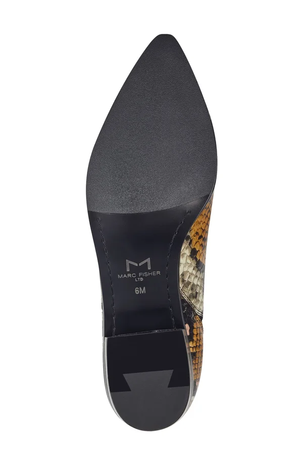 Women's Marc Fisher Ltd Yale Chelsea Boot - Cromie/black Snake Embossed Le, 5 M
