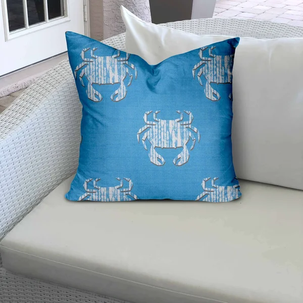 Crabby Indoor/Outdoor Soft Royal Pillow, Zipper Cover Only - 24 x 24