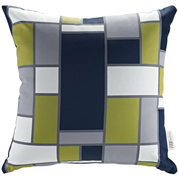 Modway Modify Multicolored Polyester Water-Resistant Throw Pillows (Set of 2), Green