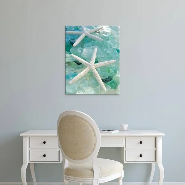 Easy Art Prints Alan Blaustein's 'Seaglass 1' Premium Canvas Art - 14 x 11 - Modern Black Frame