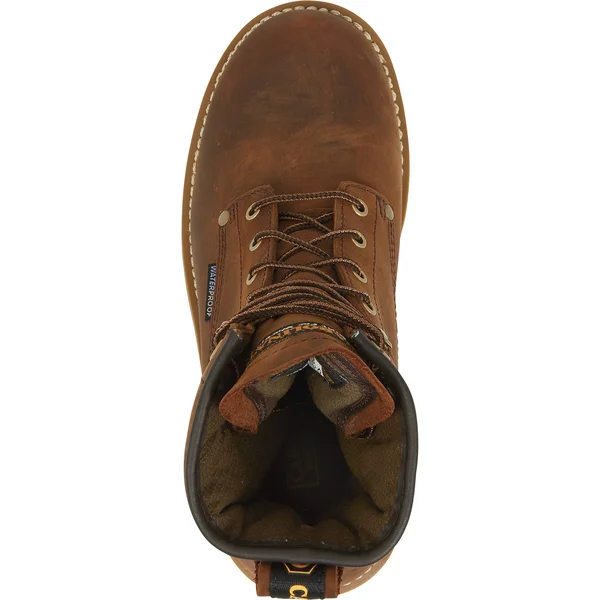 Carolina Men's 8x22 Waterproof Insulated Logger Work Boot -Brown- - 11 - D