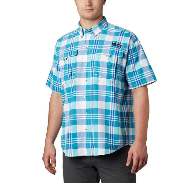 Columbia Super Bahama SS Shirt - S, Black Multi Plaid