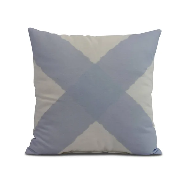 Simply Daisy - 20 x 20 inch, x Marks The Spot, Geometric Print Outdoor Pillow, Blue