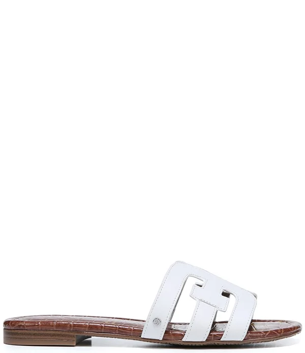 Sam Edelman Women's Bay Slide Sandals - White Leather