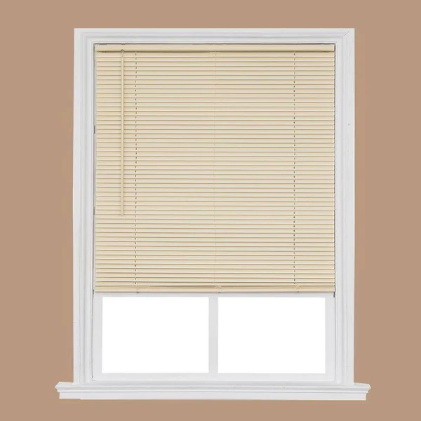 Cordless 1 inch Duplex Room Darkening Mini Blind - 45 in. W x 64 in. L, Ivory, Multiple Sizes, Size: 45 inch W x 64 inch Large