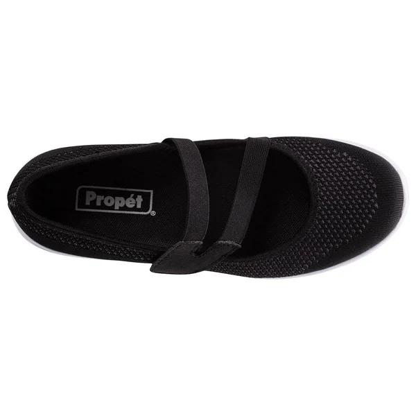 Propet Women's TravelWalker Evo Mary Jane - Size: 6.5, Black Mesh