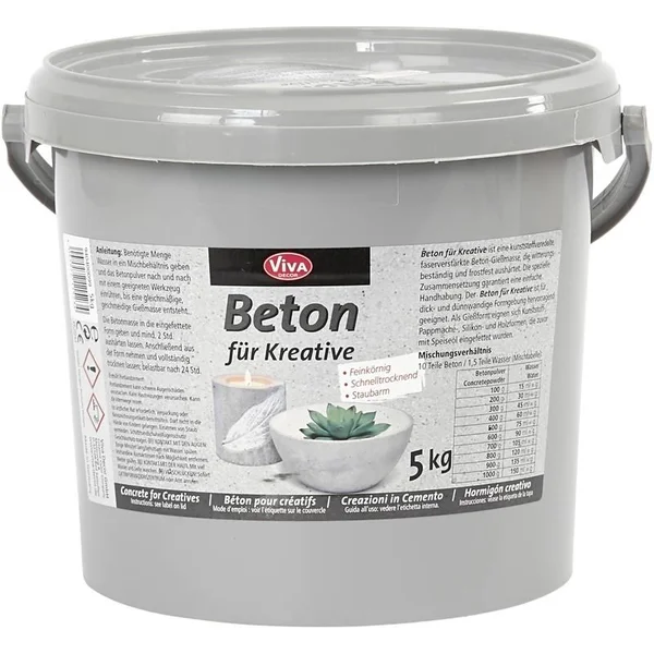 Viva Decor VD940400099 Concrete for Creatives - Grey, 5 kg