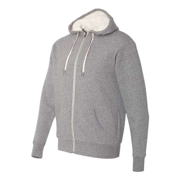 Unisex Sherpa-Lined Hooded Sweatshirt - Black - XL