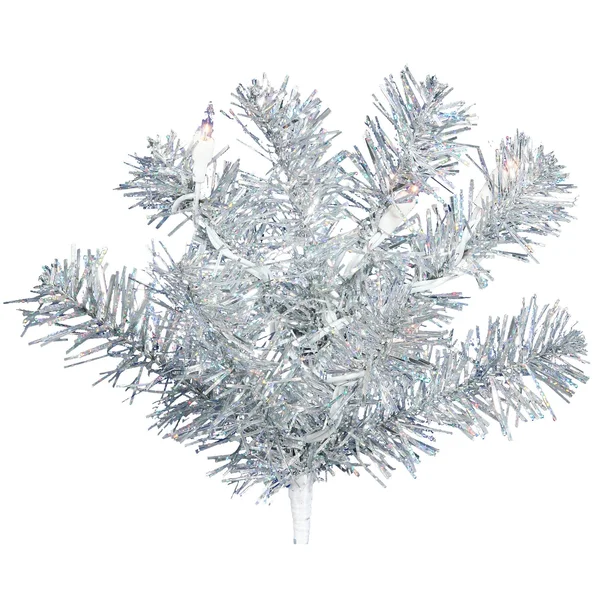 Vickerman Silver 9-Foot x 12-Inch Garland with 70 Warm White LED Lights