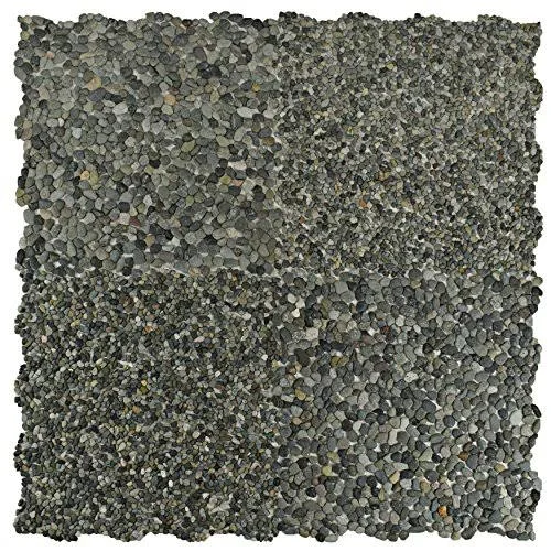 SomerTile PGYPMOL Caillou Mini Pebble Stone Mosaic Floor and Wall Tile - 12.25x22 x 12.25