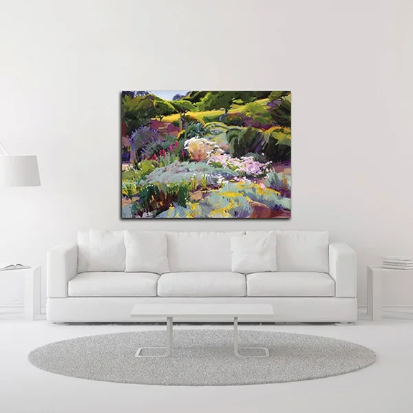 24x22 x 32x22 Hillside Garden by Marcia Burtt Print on Canvas