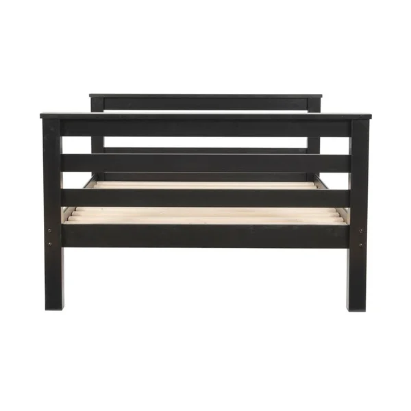 Powell Levi Twin Full Bunk Bed - Black, 81" x 58