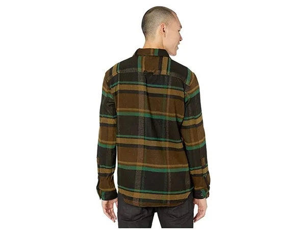 Columbia Men's Deschutes River Heavyweight Flannel, Olive Green Oversized CHECK, Medium