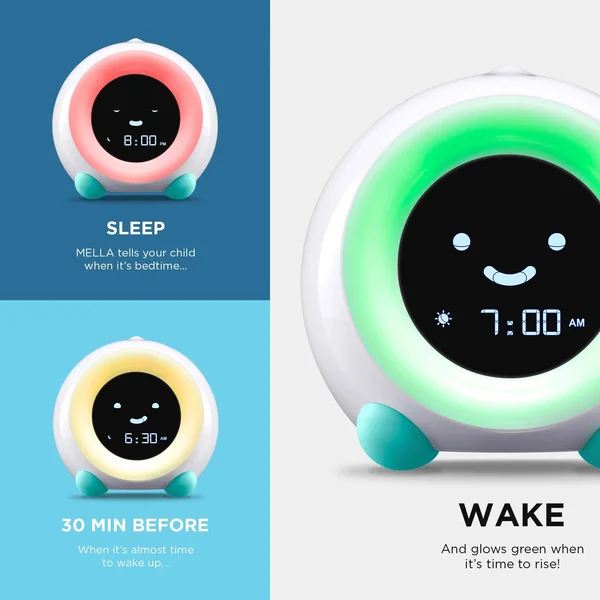 Littlehippo Mella Ready to Rise Children's Trainer - Alarm Clock, Night Light