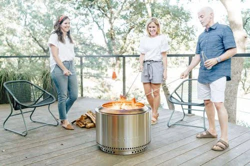 Solo Stove - Yukon 27x22 Bundle: Stand + Shelter - Stainless Steel