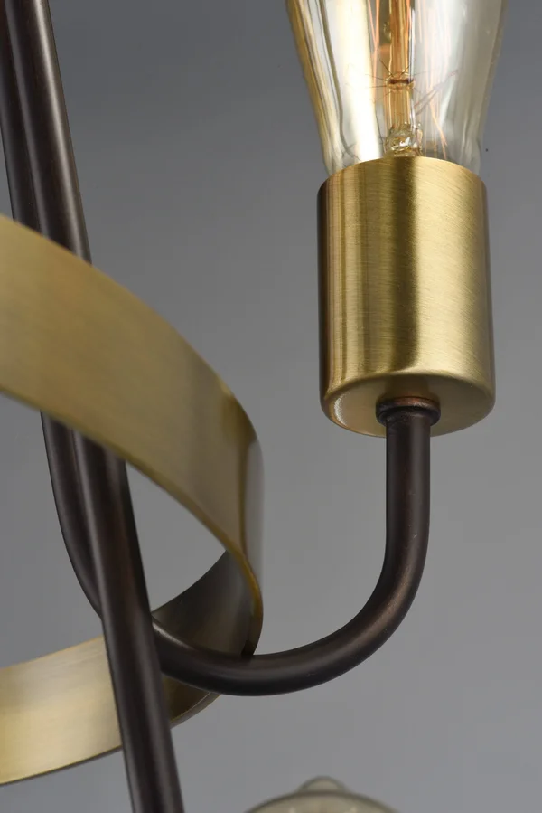 Maxim Lighting 11735BKSN Haven 5 Light Chandelier, Black, Satin Nickel