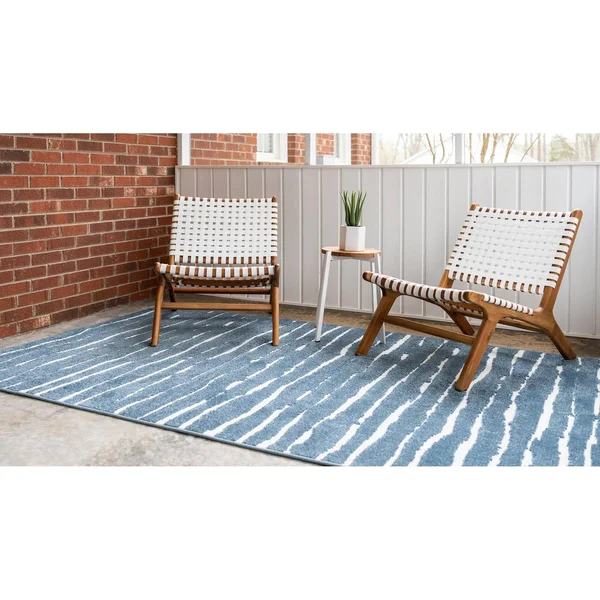 Sabrina Soto Ola Outdoor Rug - Black, 8x10 ft