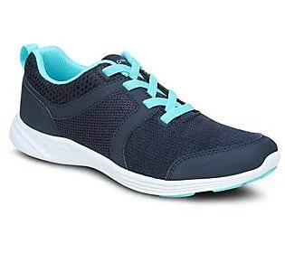 Vionic Knit Gored-Lace Sneakers - Malta - Size 7 Medium, Navy