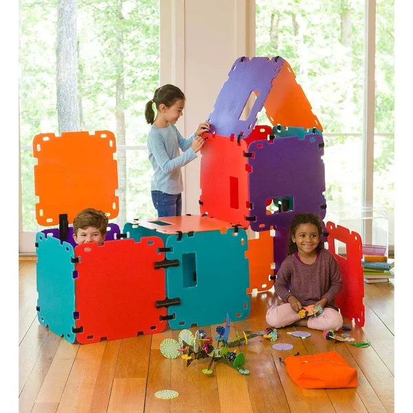HearthSong 32-Piece Mighty Fantasy Forts Color Block Set Special