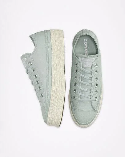 Converse Trail to Cove Espadrille Chuck Taylor All Star (Green Size 6.5) Womens Canvas Shoes