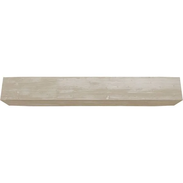 Ekena Millwork BMSD3C0040X040X096WH 4x22W x 4x22H x 8&L 3-Sided (U-beam) Sandblasted Endurathane Faux Wood Ceiling Beam, White W