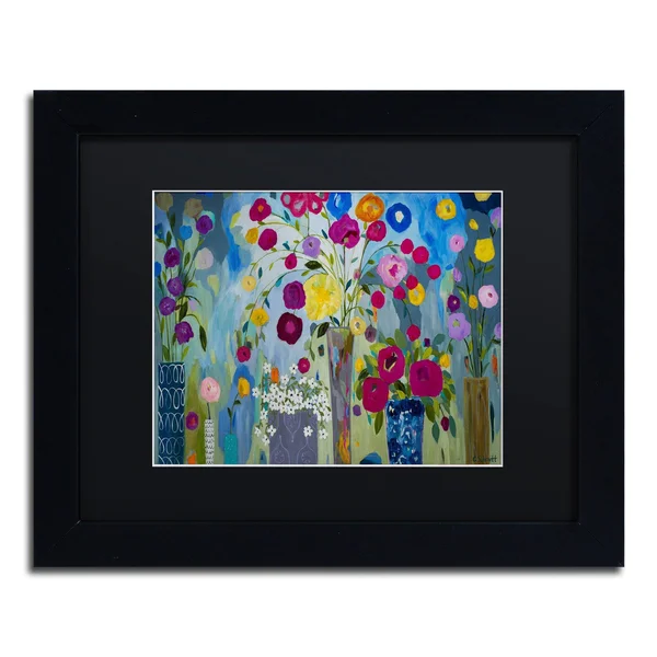 Trademark Art Pincha Mayurasana' Black Matted Framed Art