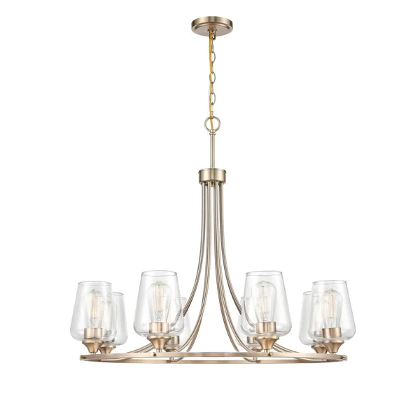 Millennium Lighting Ashford Metal 8 Light Chandelier Ceiling Light- Modern Gold - 9728-MG