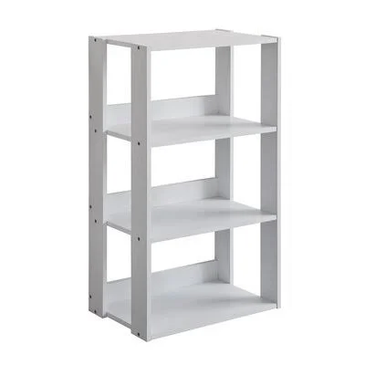 DIY 3-Shelf Bookcase, White Ebern Designs