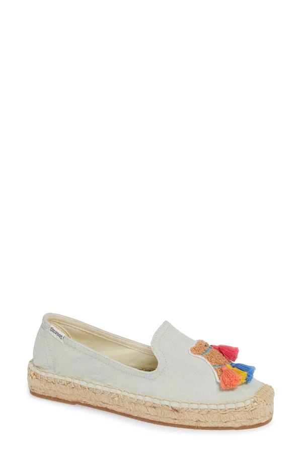 Soludos Tassel Camel Espadrille - Chambray, 5.5