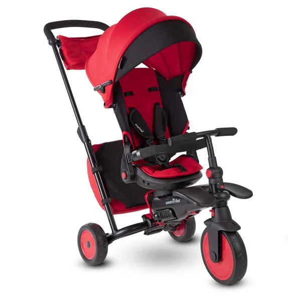 Smartrike Str7j, 7-in-1 Folding Baby Stroller Tricycle, 6m+, Red