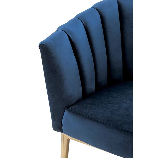 Acme Colla Accent Chair - Blue Velvet & Gold