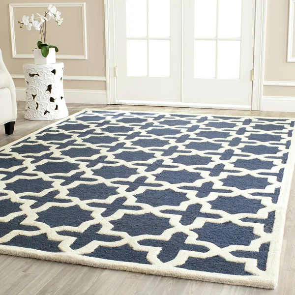 Safavieh Cambridge Navy Blue & Ivory 8& x 10& Rug