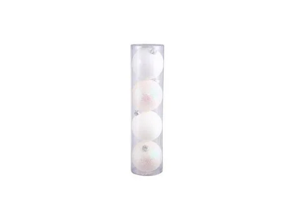 12x22 White 4 Fin Ball Asst Drilled 4/Bg - Vickerman