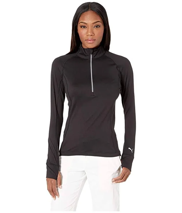 Puma Women's Rotation 1/4 Zip Golf Pullover Black S