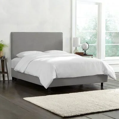 Catie Upholstered Standard Bed Size: Queen - Body Fabric: Linen Grey